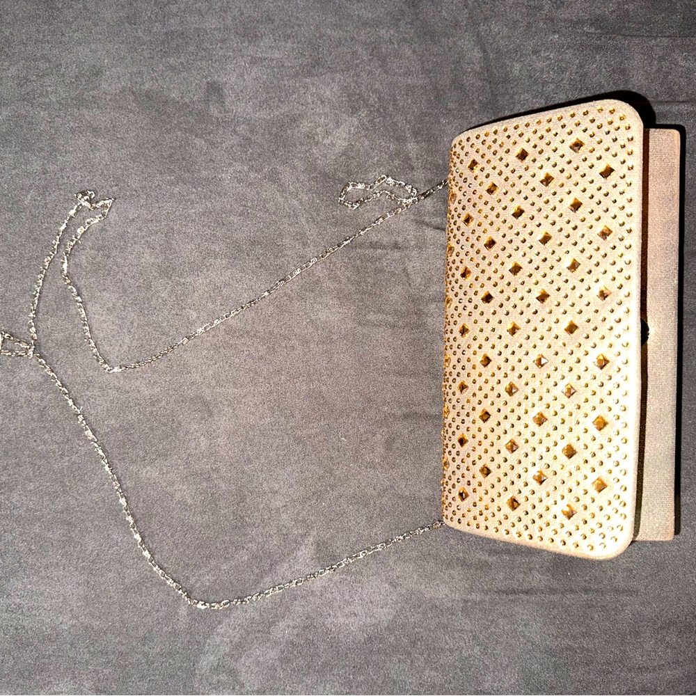 Gold rhinestone clutch purse *Never used*